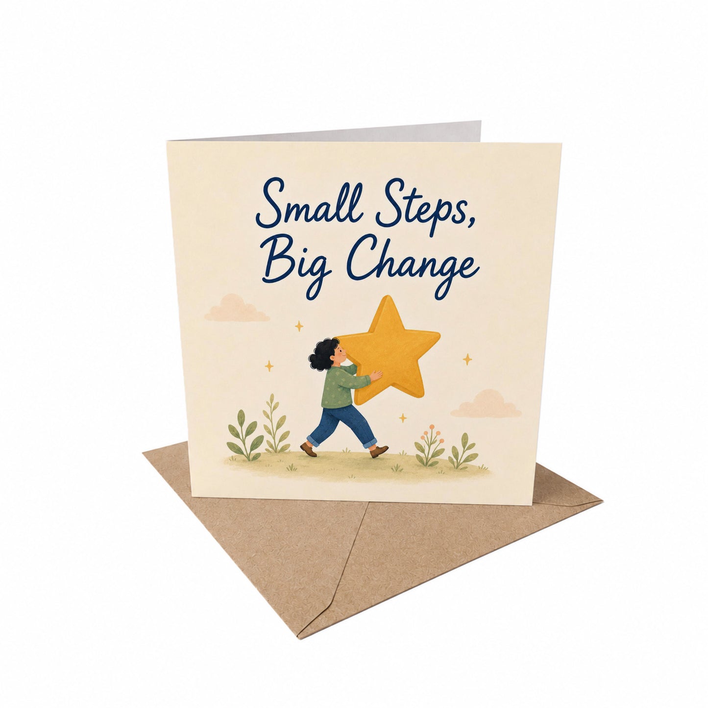 Small Steps Big Change Encouragement Card New Beginnings, Personal Growth, Motivation, Progress