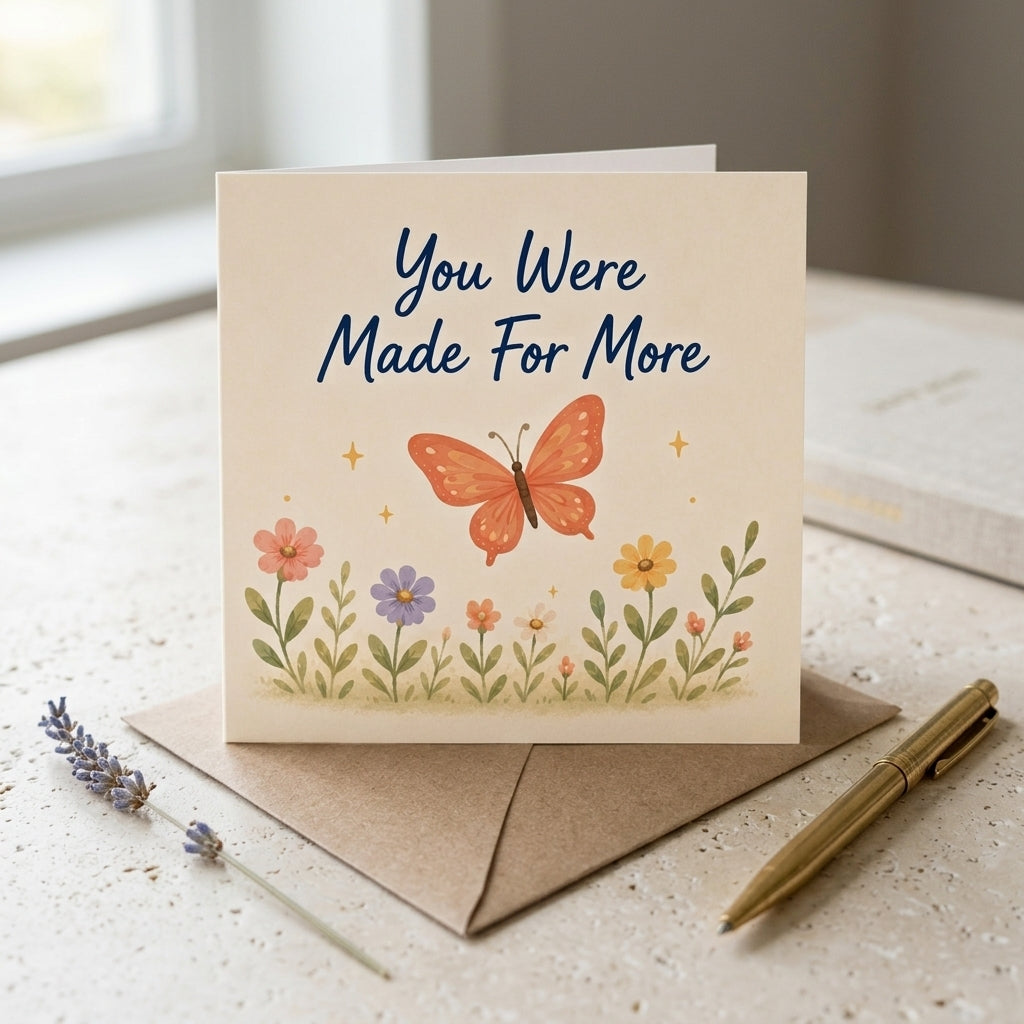 You Were Made for More Encouragement Card Self Worth, Personal Growth, Believe In Yourself 