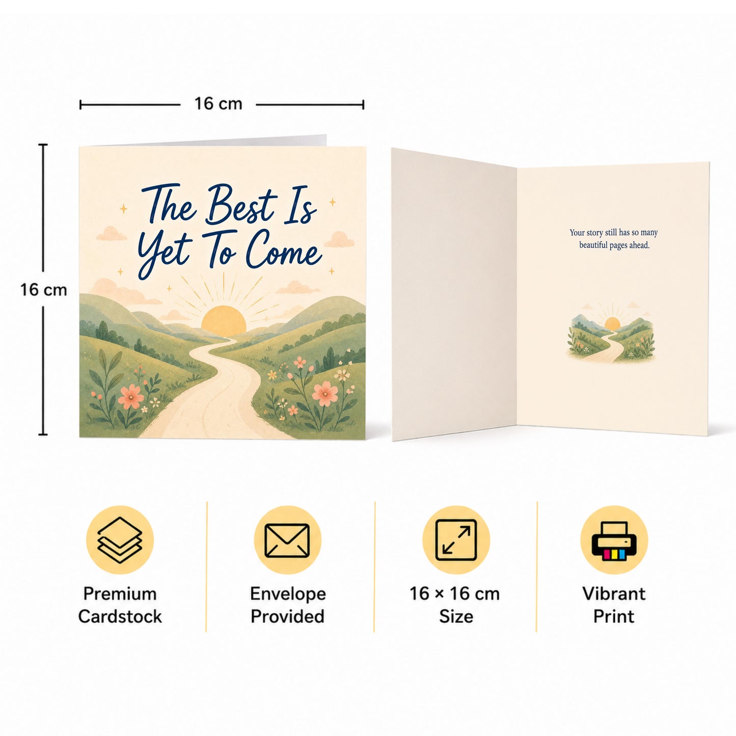 The Best is Yet to Come Encouragement Card New Beginnings, Future, Optimism