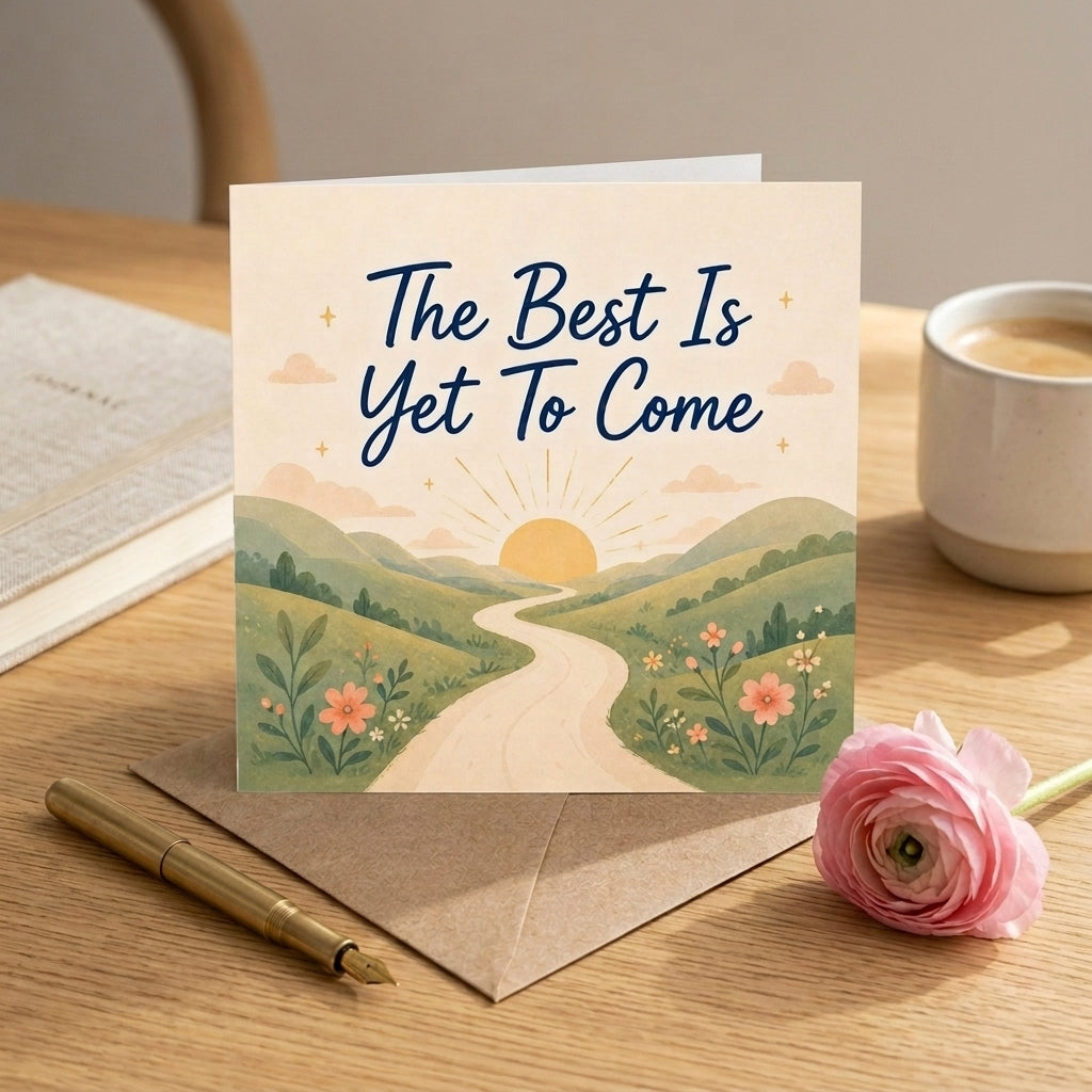 The Best is Yet to Come Encouragement Card New Beginnings, Future, Optimism
