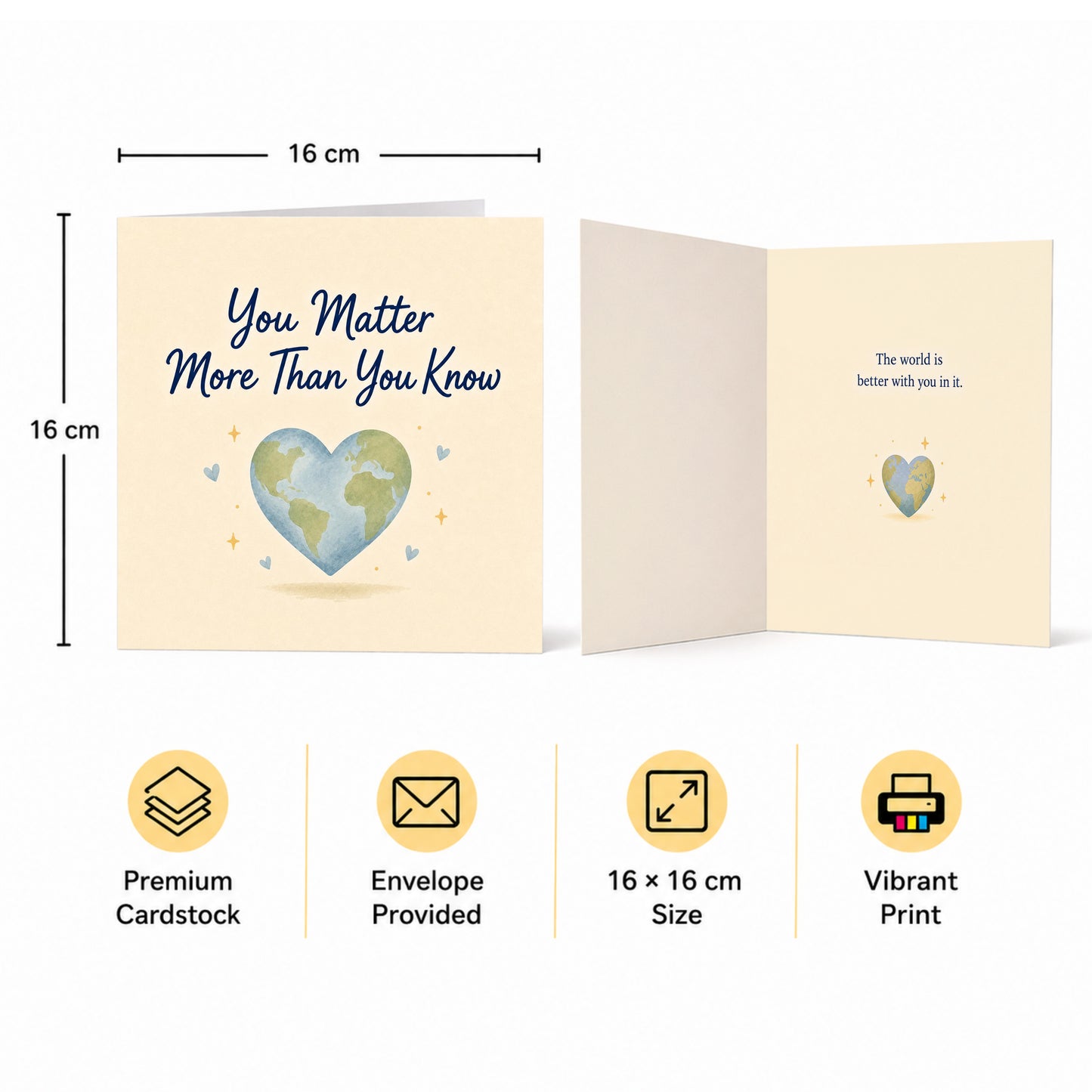 You Matter More Than You Know Encouragement Card Self Worth, You Are Loved