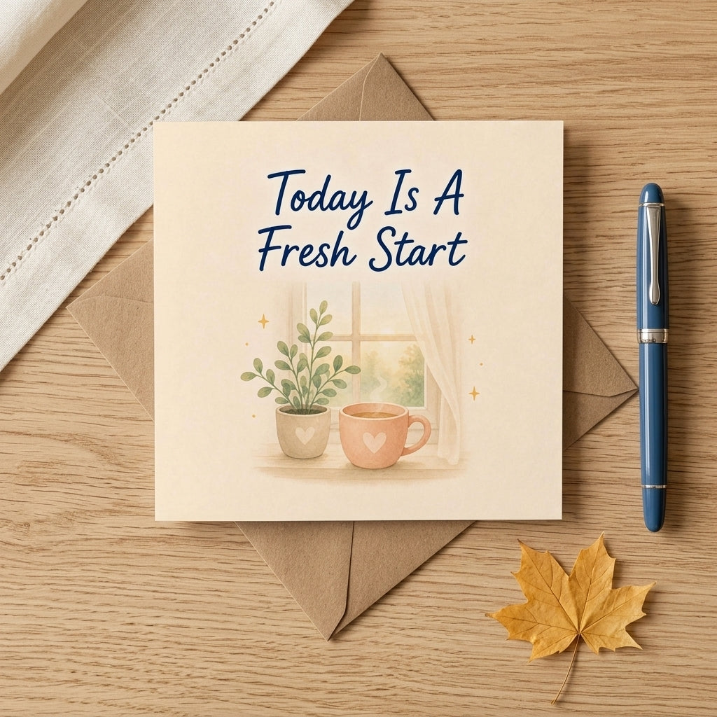 Today is a Fresh Start Encouragement Card New Beginnings