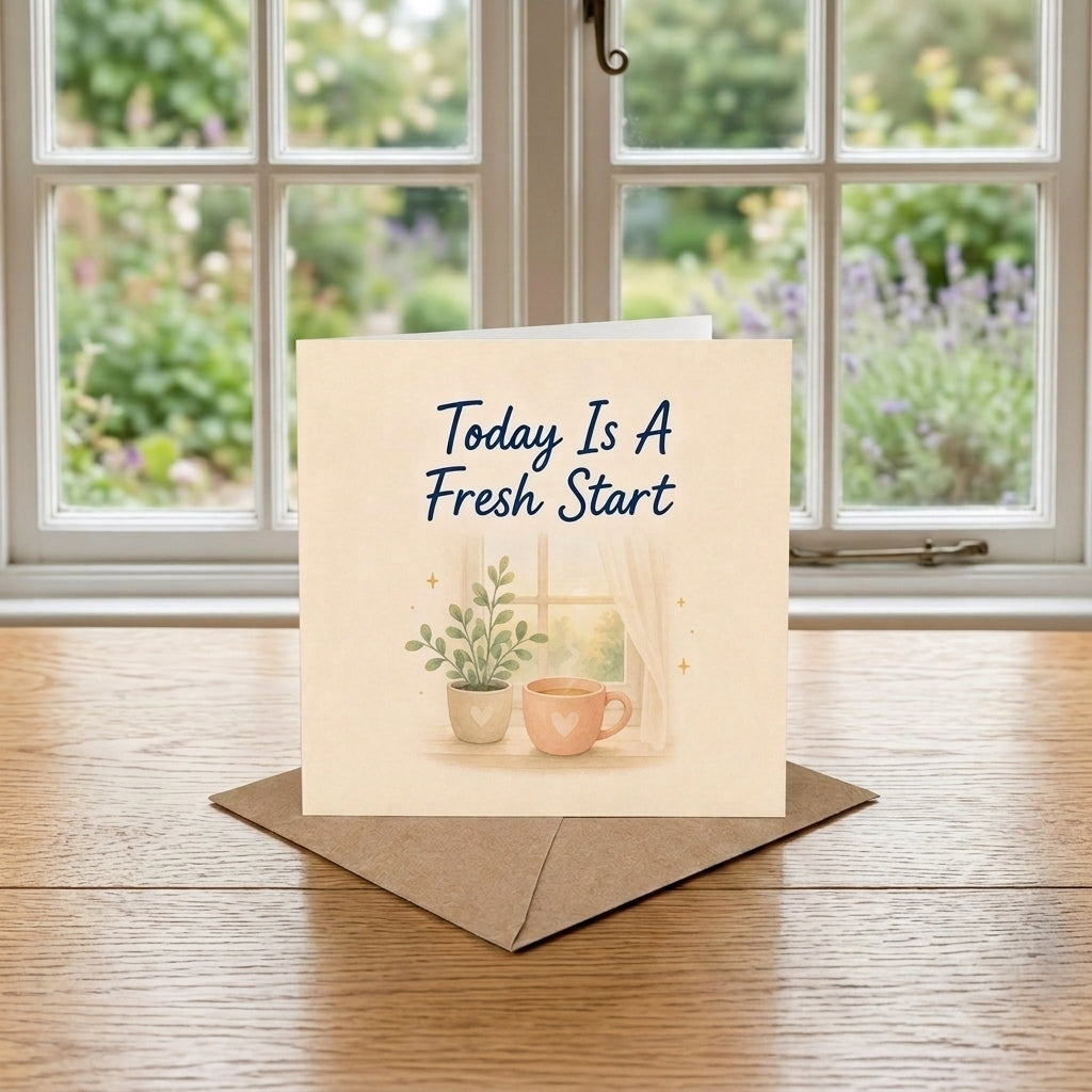 Today is a Fresh Start Encouragement Card New Beginnings