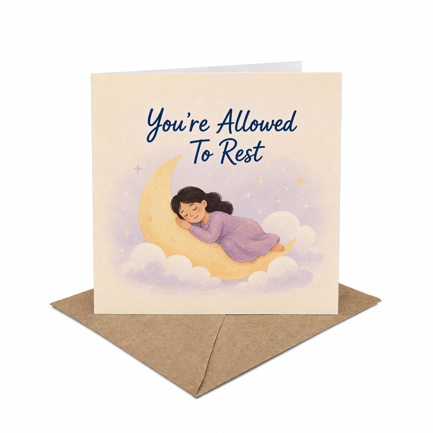 You're Allowed to Rest Encouragement Card Self Care