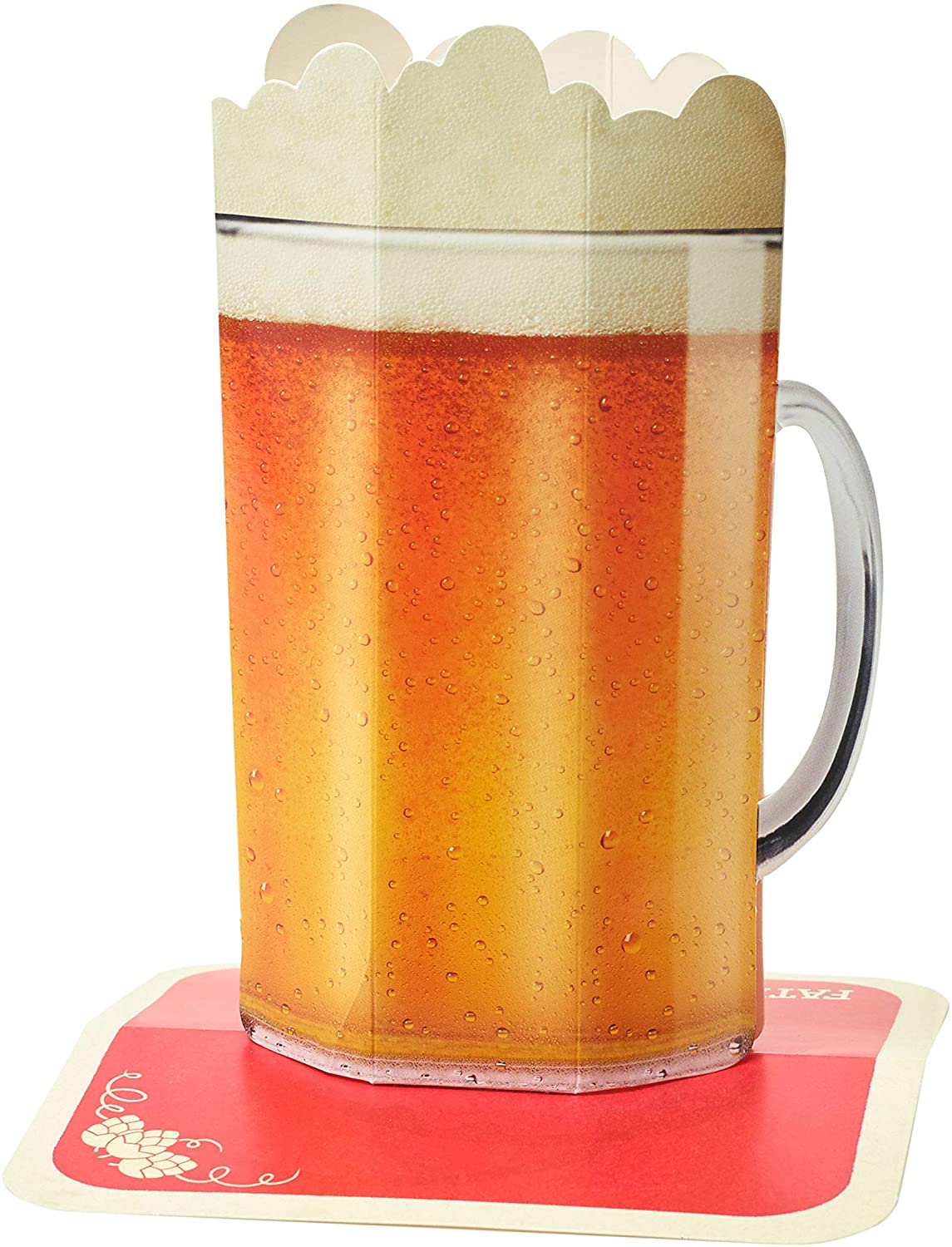 Beer Pop-Up Father's Day Card With Silver Finish 