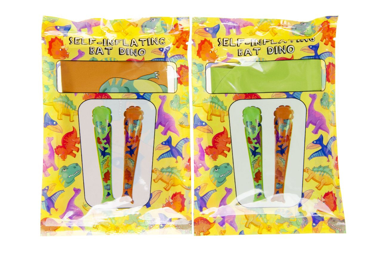 Pack of 48 Dinosaur Print Self-Inflating Bats