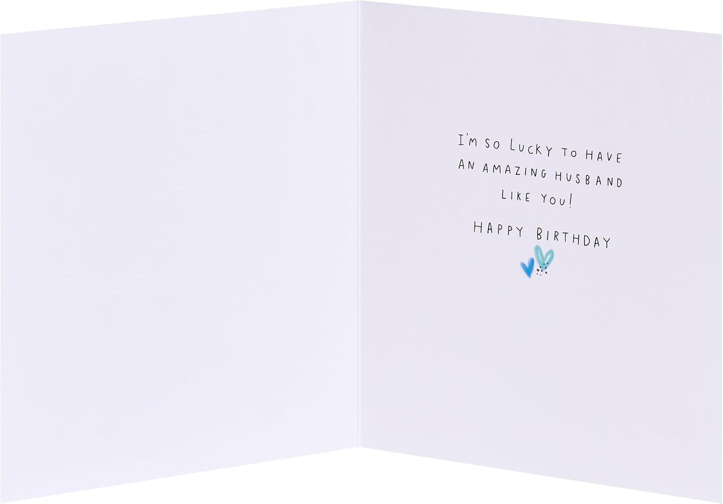 Hand Drawn Hearts Design Husband Birthday Card