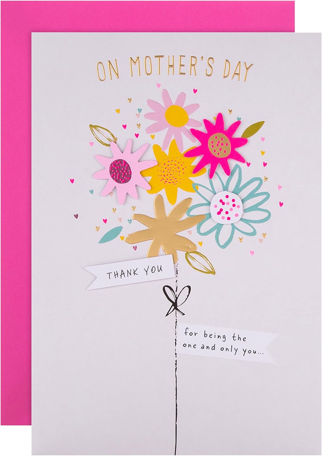 Colourful Floral Bouquet Design Mother's Day Card