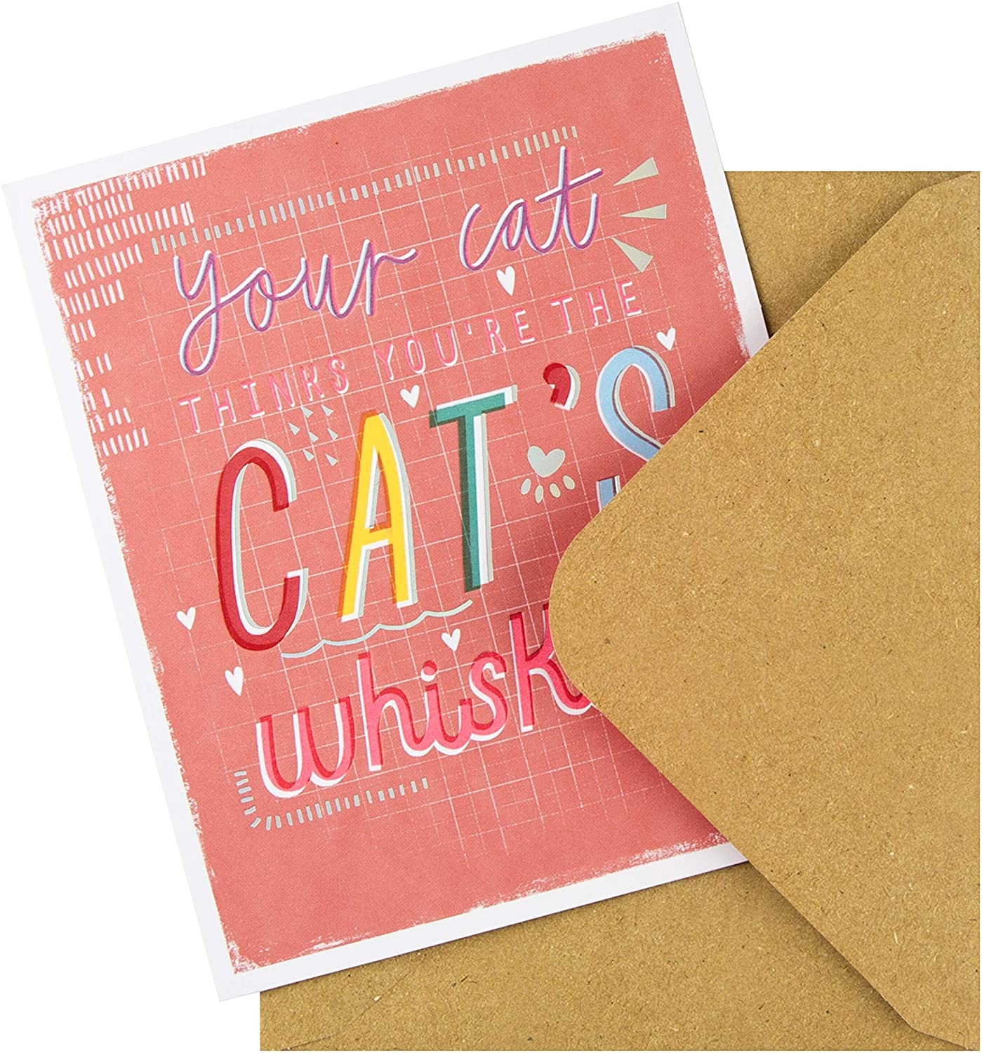 From The Cat Embossed Text Design Valentine's Day Card