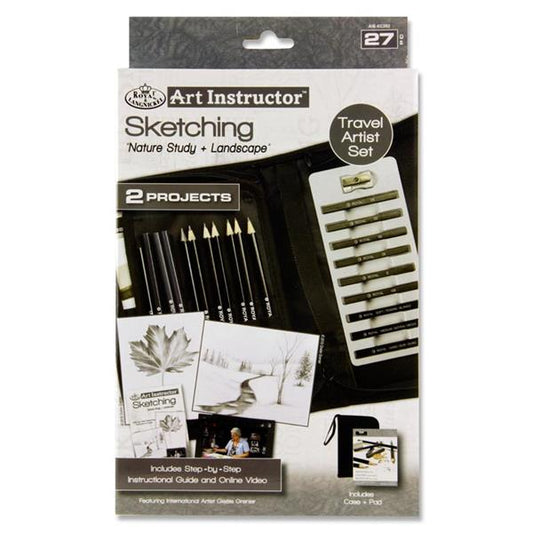 Pack of 37 Pieces Art Instructor Sketching Nature Study and Landscape Travel Artist Set by Royal and Langnickel