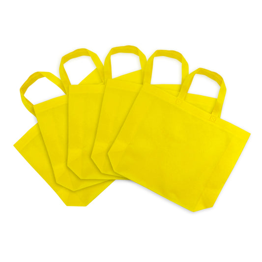 Pack of 25 Yellow Coloured 35x25x10cm Non-Woven Bags with Handle