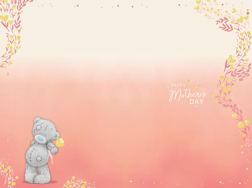 Bear Stood Holding Flowers Wonderful Mam Mother's Day Card