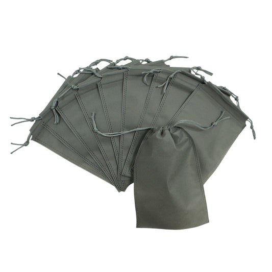 Pack of 100 Grey Coloured 27x20cm Non-Woven Drawstring Bags
