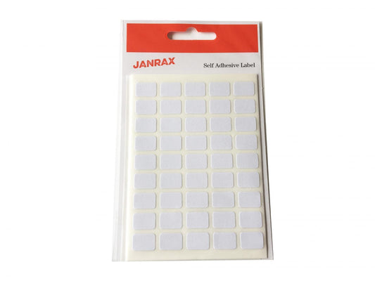 Pack of 315 White 9x13mm Rectangular Labels - Adhesive Stickers