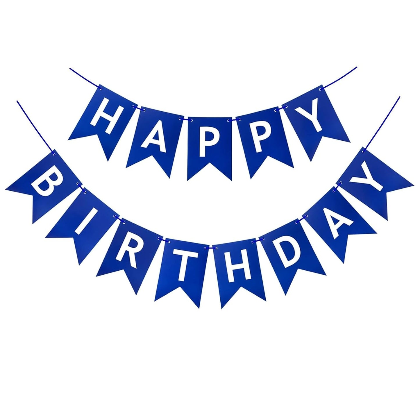 Happy Birthday Party Banner Blue