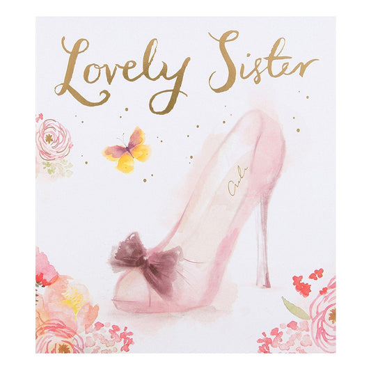 Sister Contemporary Birthday Greeting Card 'Lovely' 