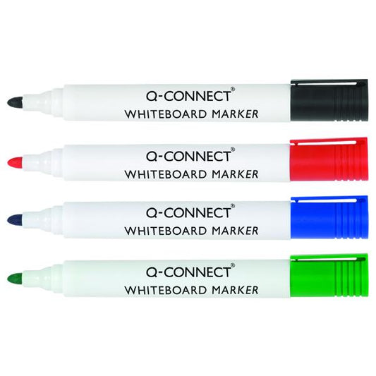Pack of 4 Assorted Colour Drywipe Whiteboard Marker Pens