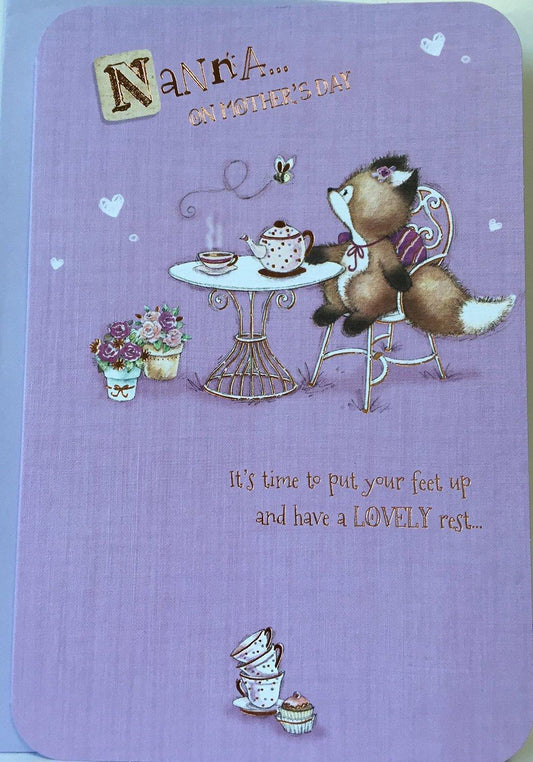 NannA.... ON MOTHER'S DAY Foil Finished Greeting Card