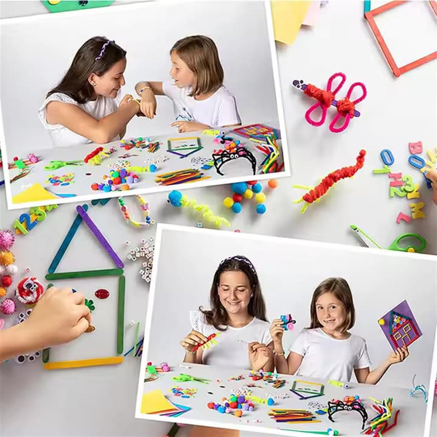 Complete DIY Arts and Crafts Supplies Kit with Storage Box