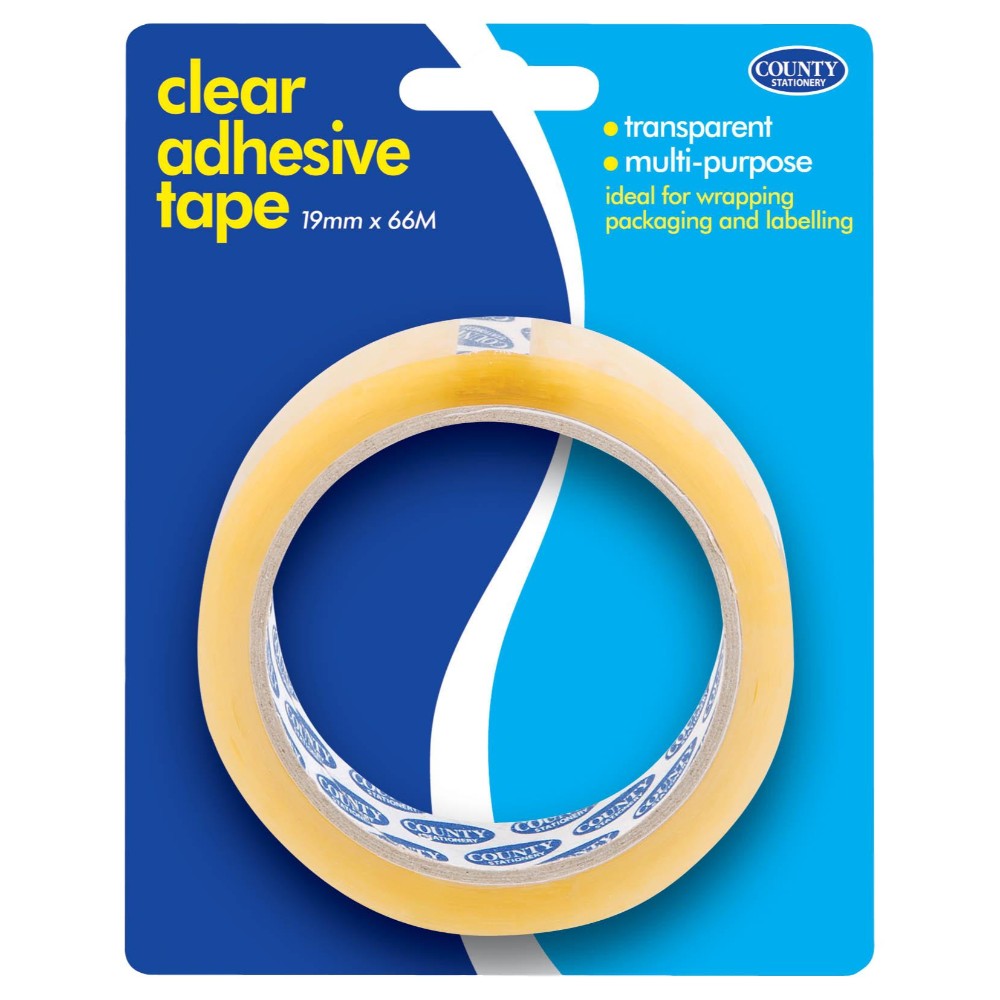 Clear Adhesive Tape 19mm x 66m