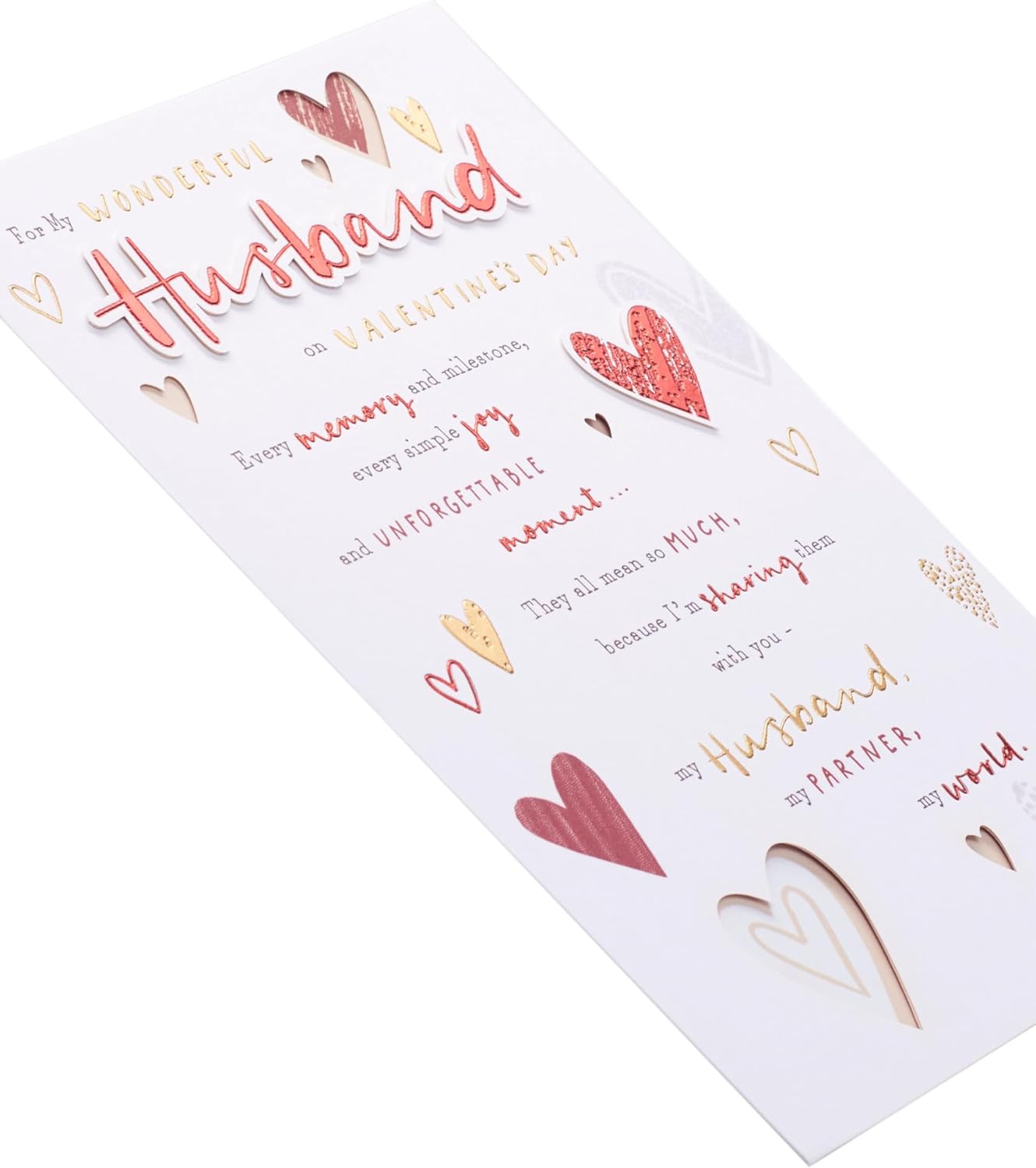 Modern Lettering Design Husband Valentine's Day Card