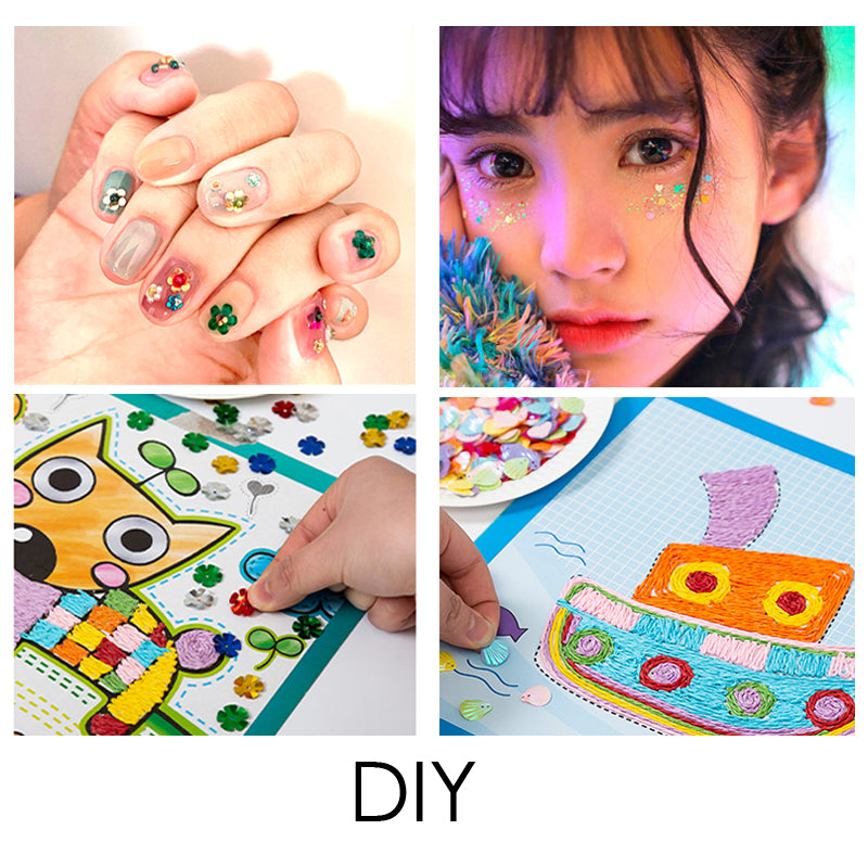 Pack of 12 Assorted Colors Cosmetic Puff Star Shape Glitter 7g