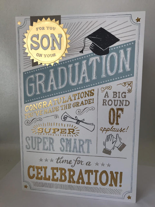 Hotchpotch Son Graduation Greeting Card Congratulation Celebration Blank New 