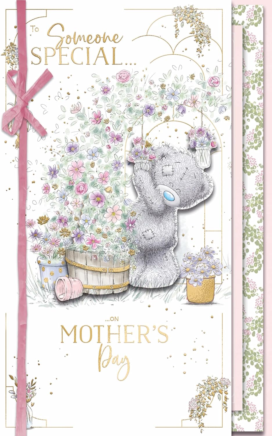 To Someone Special Bear Hanging Flower Jars Mother's Day Card