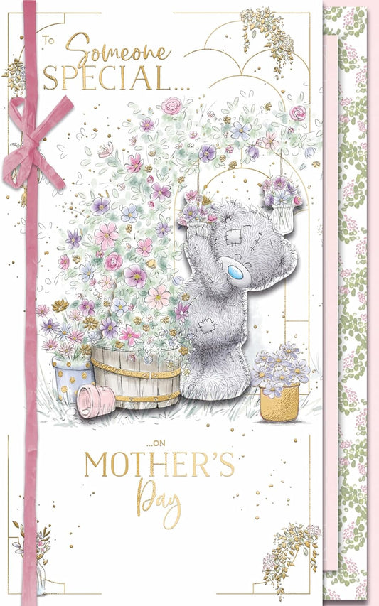 To Someone Special Bear Hanging Flower Jars Mother's Day Card