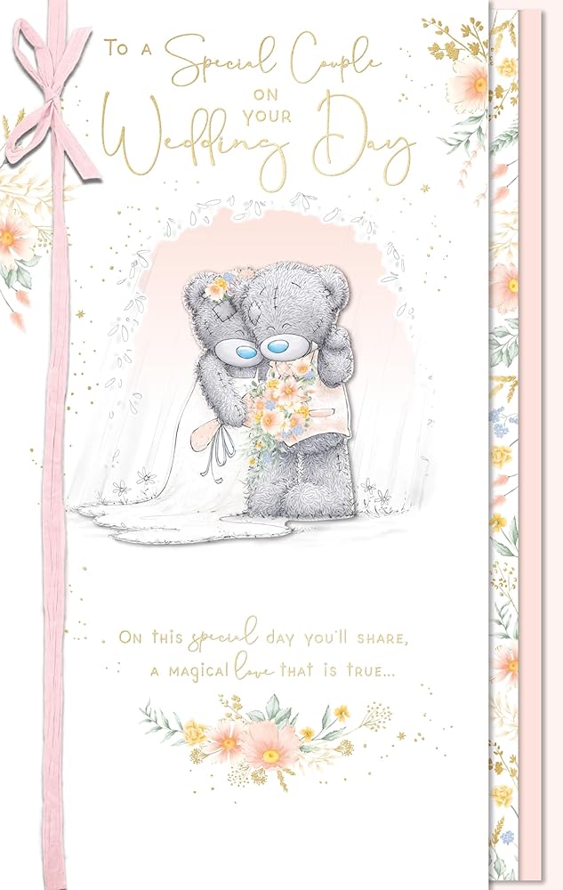 Couple Bears Hugging Wedding Congratulations Card