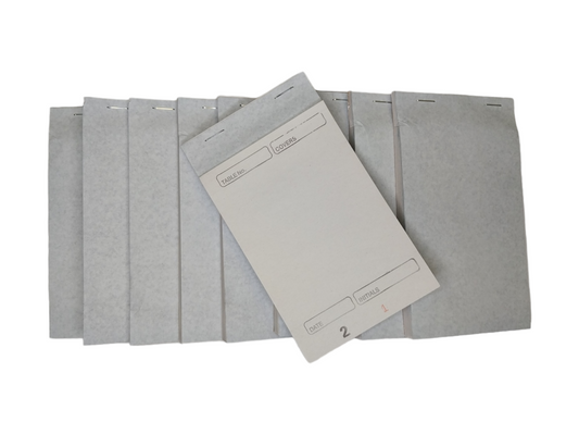 Pack of 50 95mm x 170mm White Duplicate with Carbon Restaurant Service Pads