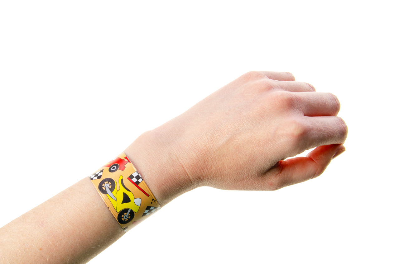 Pack of 6 Vehicles Snap Bracelets