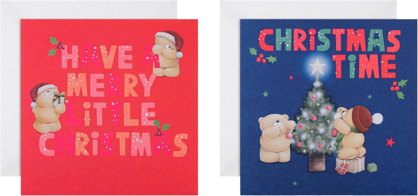Forever Friends Pack of 16, 2 Designs Multipack Charity Christmas Cards