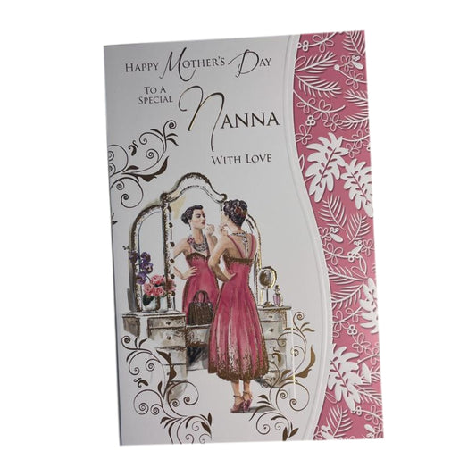 To A Special Nanna Lady Doing Make-up Design Mother's Day Card