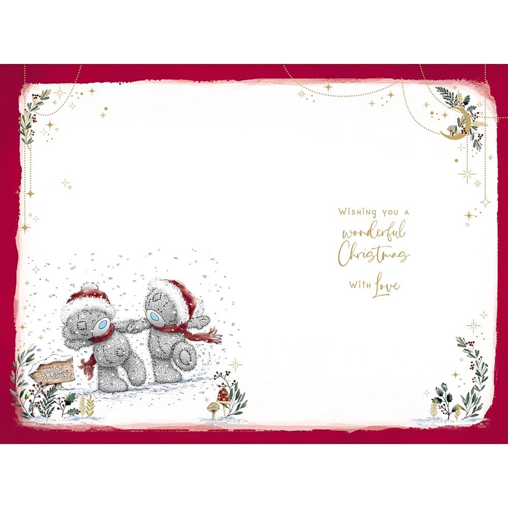 Bears With Scarf Auntie & Uncle Christmas Card