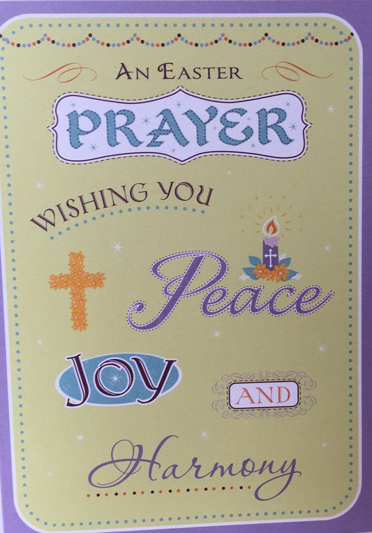 An Easter Prayer Wishing you Peace Joy And Harmony Easter Card