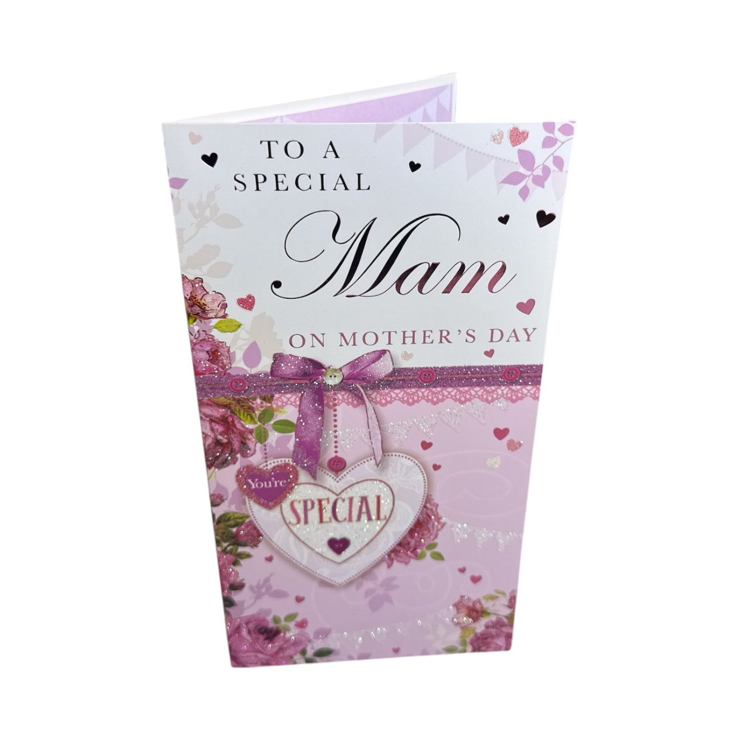 To Mam You're Special Glitter Finished Mother's Day Card