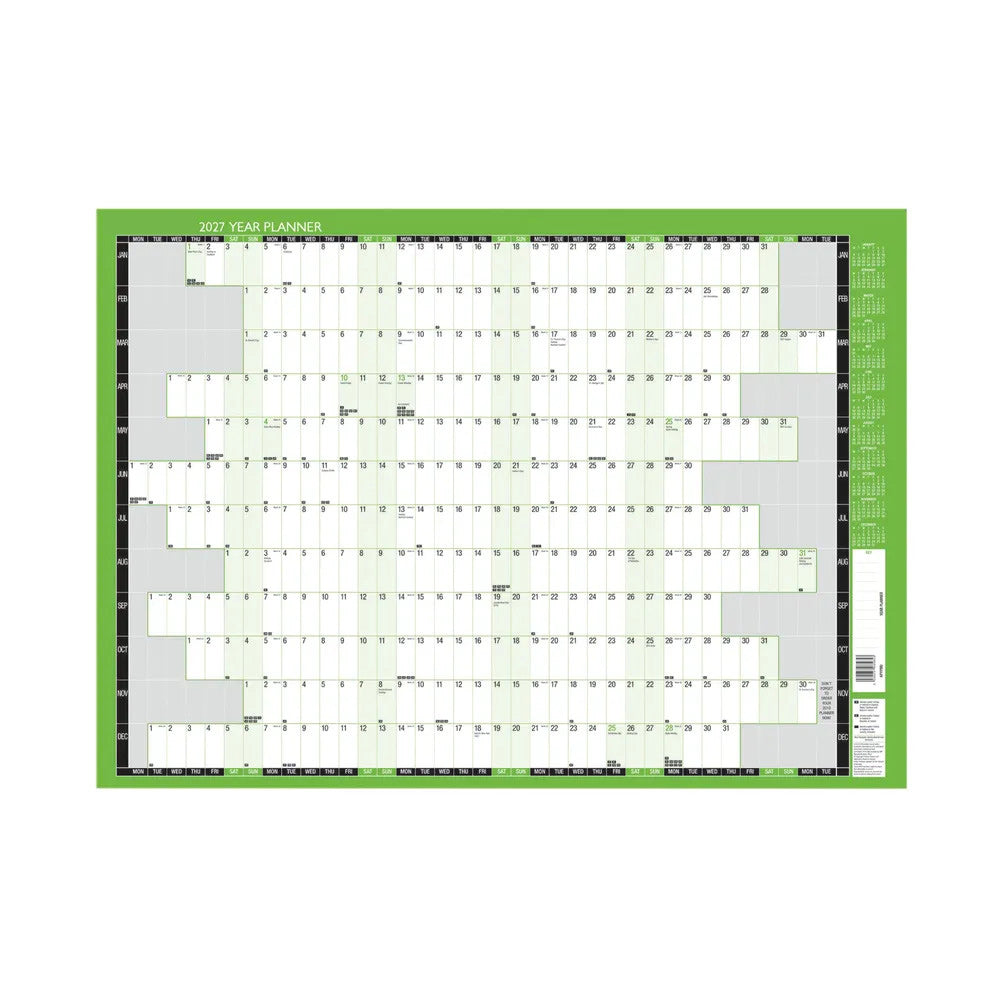 Janrax 2027 Year Planner Unmounted - 855 x 610mm