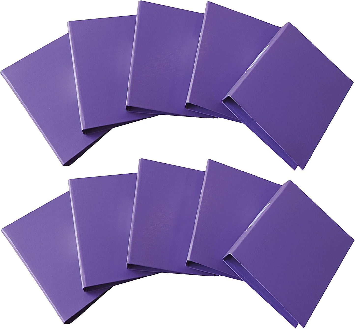 Pack of 10 A4 Purple 25mm Polypropylene 2 Ring Binders