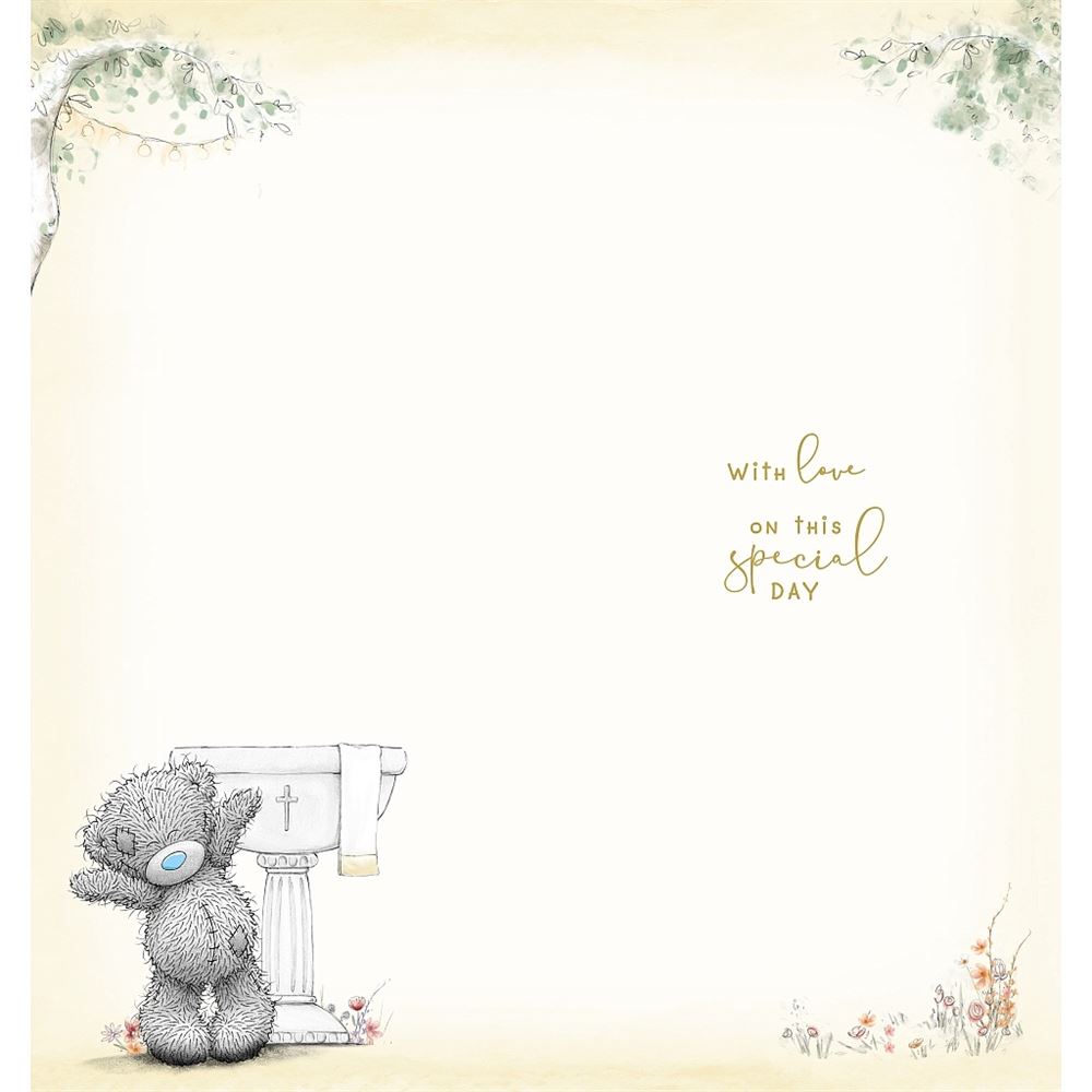 Bear At Font On Your Communion Day Card