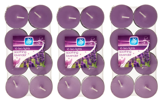 Pack of 48 Soothing Lavender Tea Lights