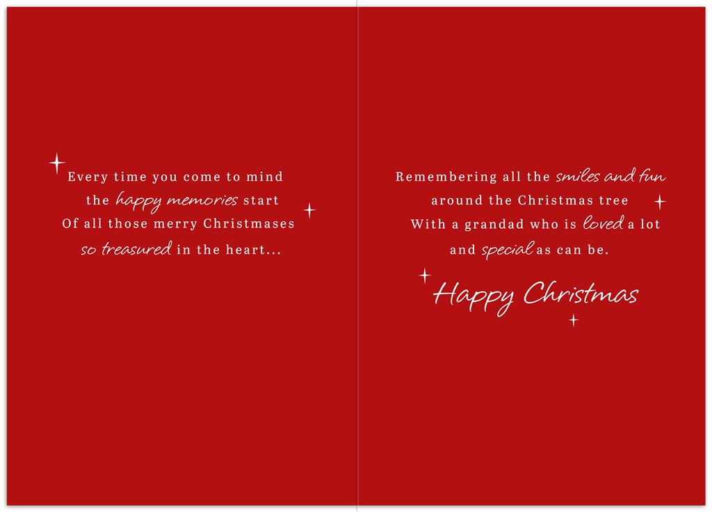 Traditional Design Grandad Christmas Card