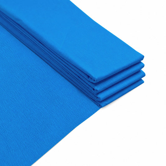 Pack of 20 Turquoise Crepe Paper Sheets 50cm x 2m 17GSM 35% Stretch Craft Paper