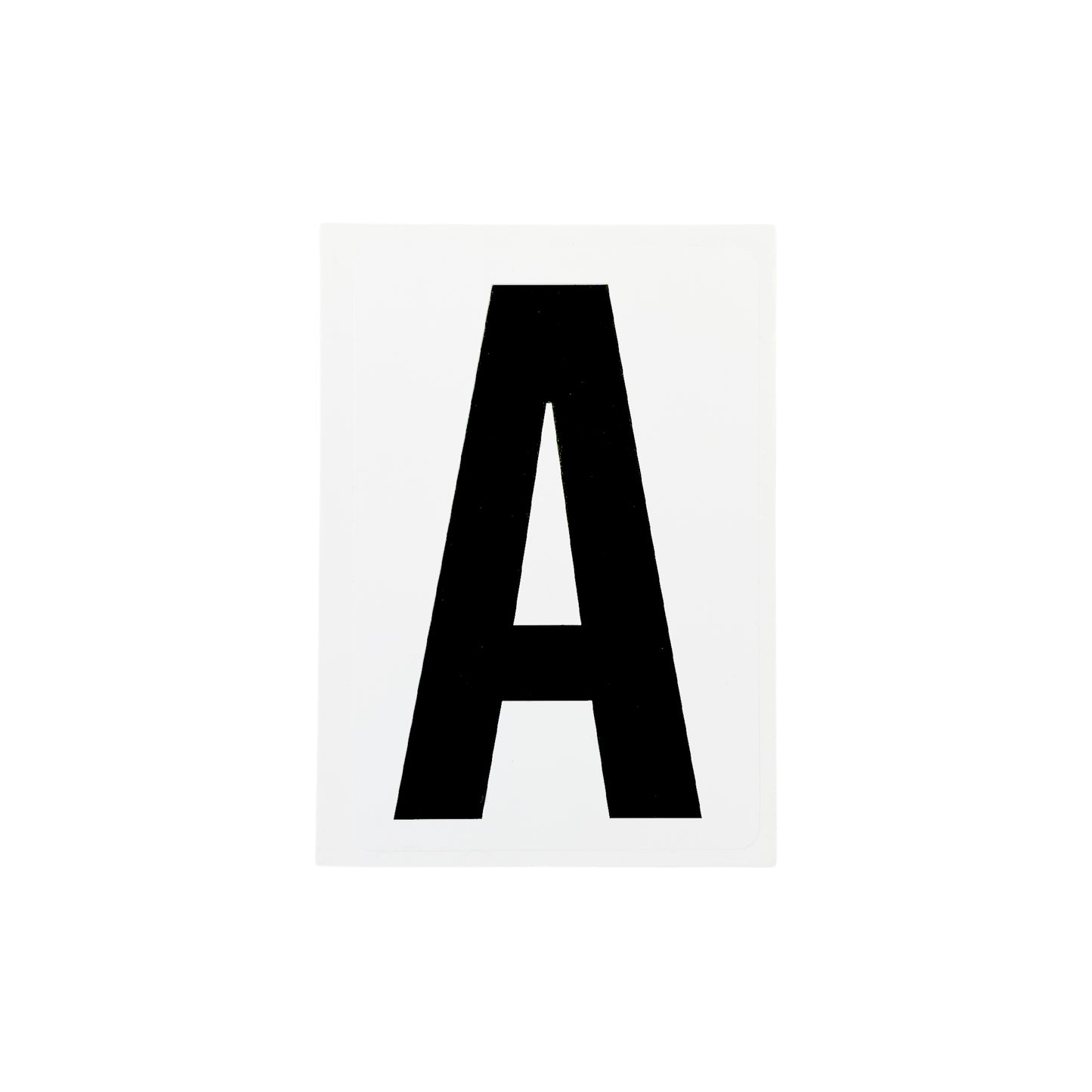 Pack of 12 Waterproof Wheelie Bin Black Letter A Sticker