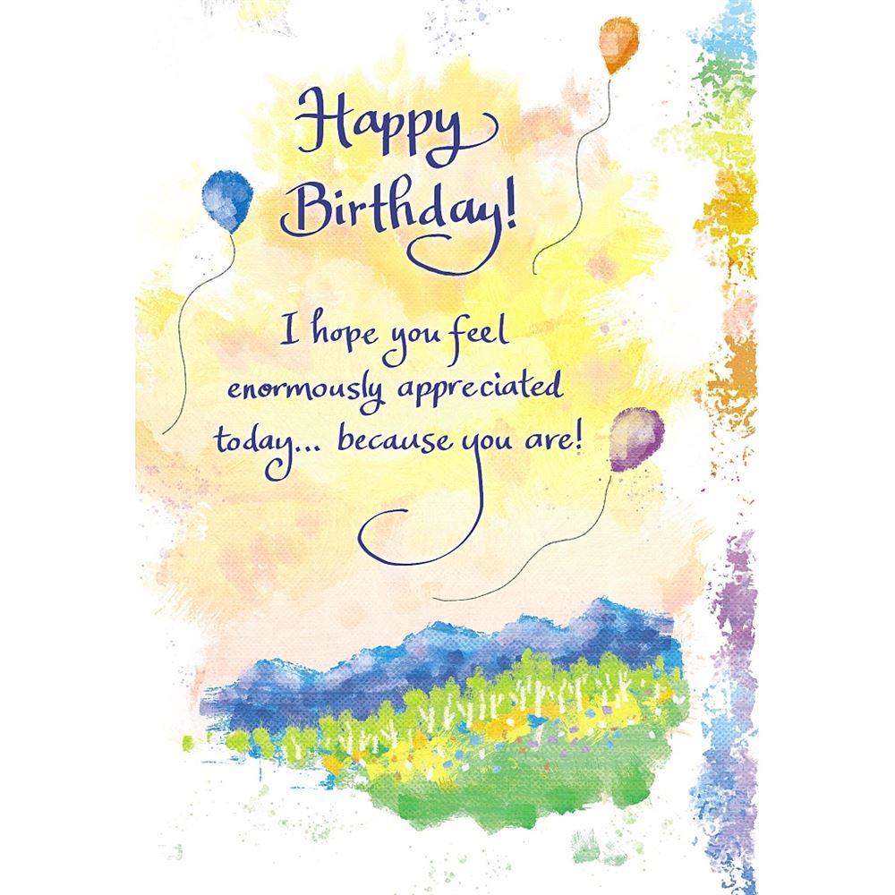 Happy Birthday Appreciated Sentimental Verses Keepsake Greeting Card