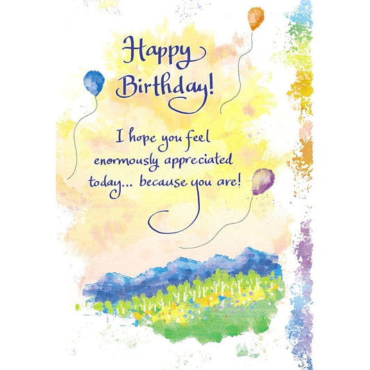 Happy Birthday Appreciated Sentimental Verses Keepsake Greeting Card
