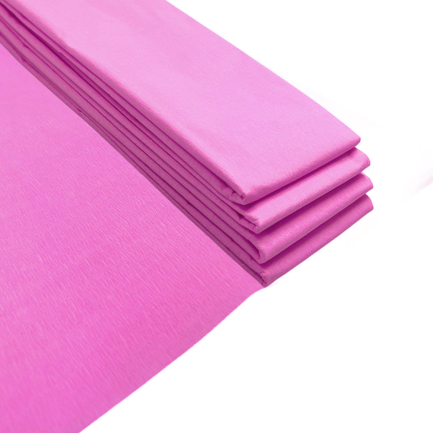 Pack of 20 Pink Crepe Paper Sheets 50cm x 2m 17GSM 35% Stretch Craft Paper