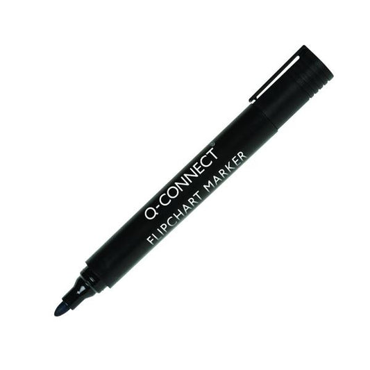Pack of 10 Bullet Tip Black Flipchart Marker Pens