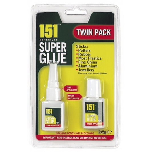 Super Glue Twin  Pack 2 X 5g Bottles