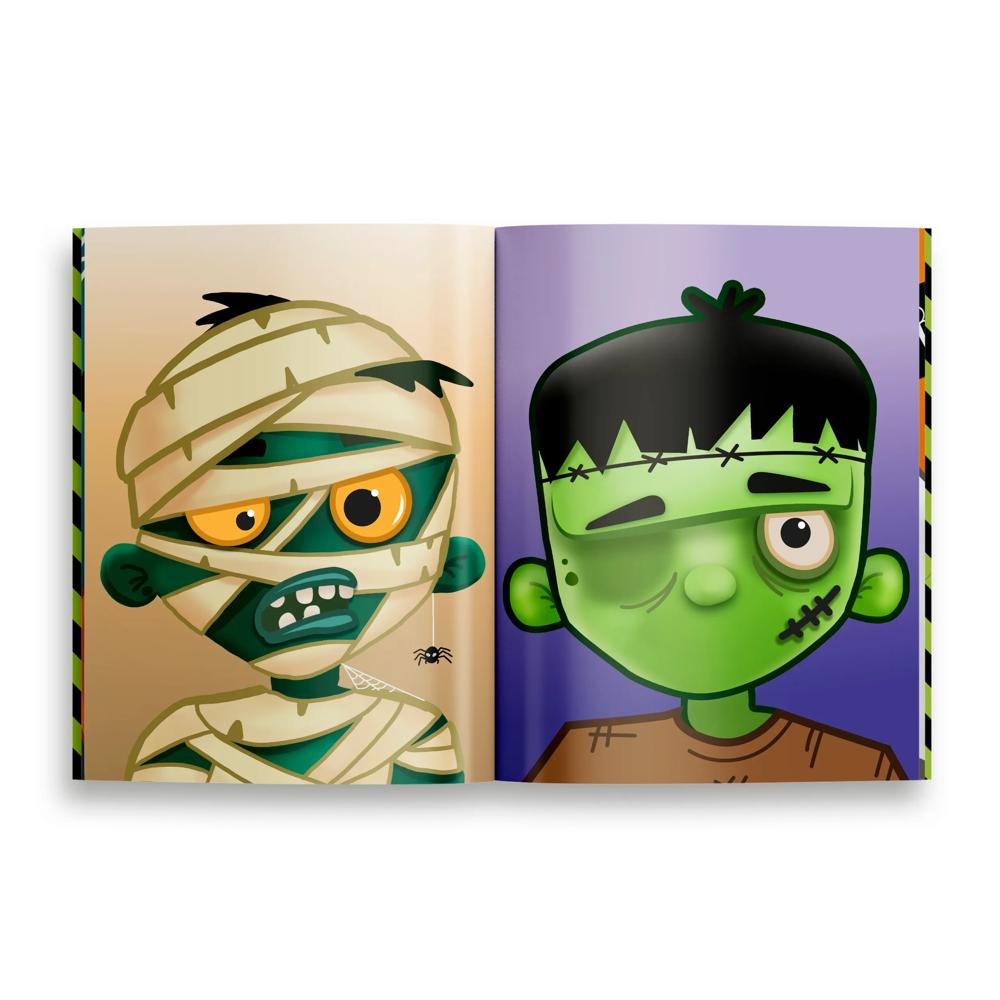 Pack of 12 Halloween Make A Face Stickers Books